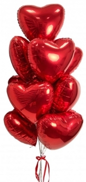 Foil Heart-Shaped balloons from 3 to 33 (3 balloons)