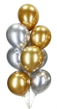 Silver-Golden Ð¡hromium from 3 to 33 (3 balloons)