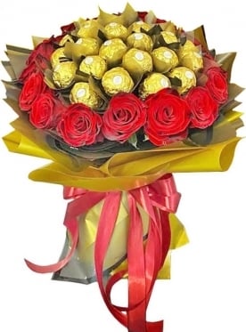 Gold in Red - 4 sizes (Small)