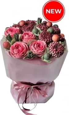 Chocolate flowers bouquet, 3 options (Small)