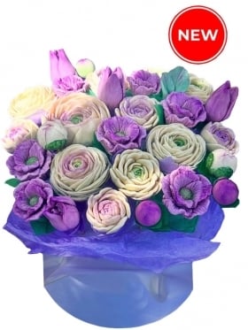 Lilac & White Chocolate Flowers (Small)