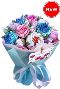 Zephyr white-pink-blue dessert, 5 sizes (Small)