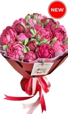 Burgundy Yummy Zephyr Peonies, 5 sizes (Small)