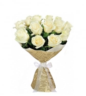 Snowflake - Short Stem Roses, From 7 to 101 (7 stems)