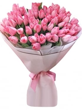 Pink Tulips - Bouquets from 11 to 101 (11 stems)