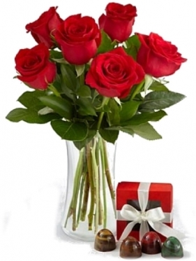 Roses and... The Excellent Chocolates (9 stems)
