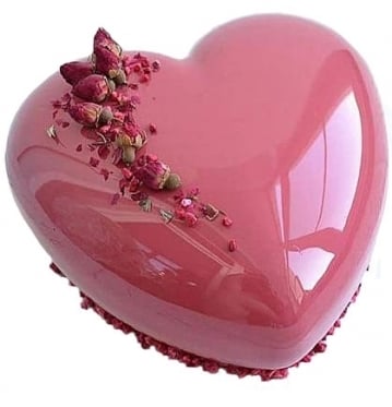 Mousse Heart Shaped - on the Individ. Large