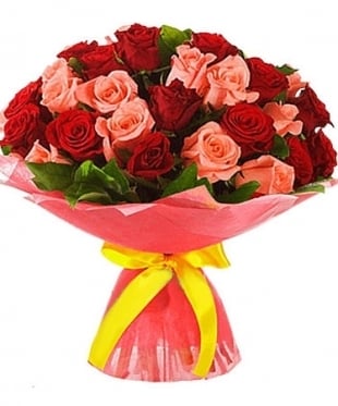 Red & Pink mix Classic (15 stems)