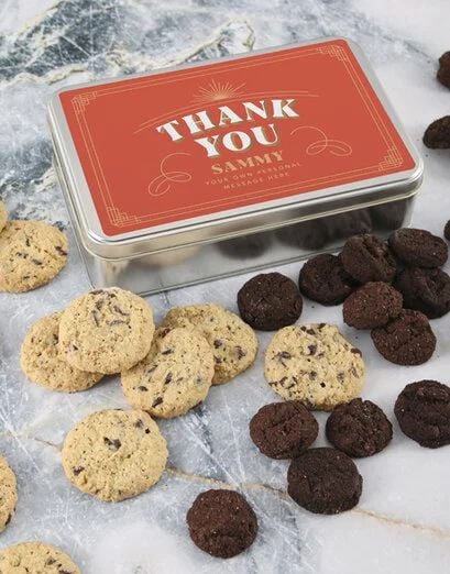Personalised Thank You Cookie Tin