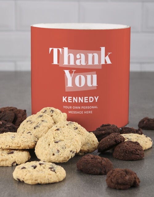 Personalised Orange Gratitude Cookie Tube (Standard)