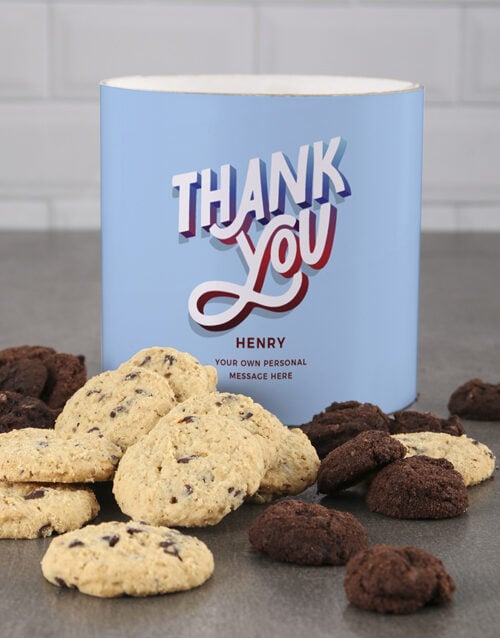 Personalised Colourful Thanks Cookie Tube (Standard)