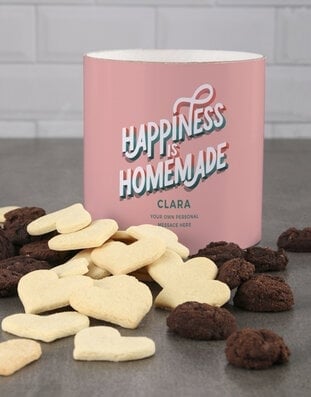 Personalised Colourful Happy Home Cookie Tube (Standard)