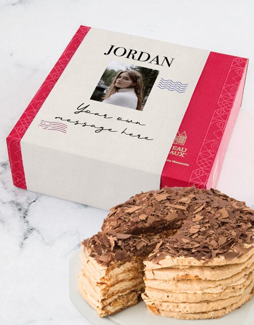 Personalised Chateau Gateau Postcard Cake (8 slices)