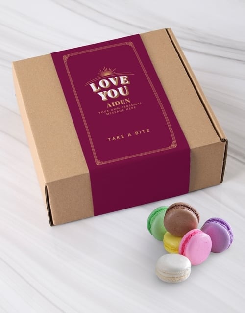 Personalised Love You Macaroon Box (12)