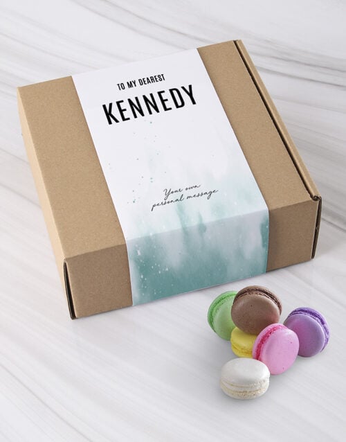 Personalised Floral Macaroon Box (12)