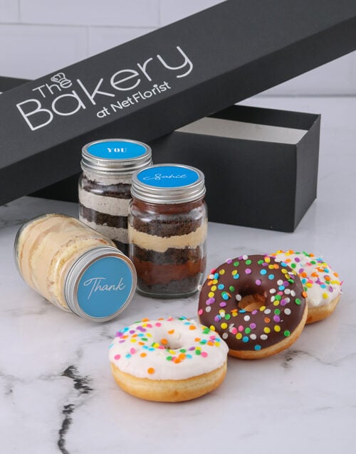 Personalised Thanks Doughnuts And Cupcake Jar (6)