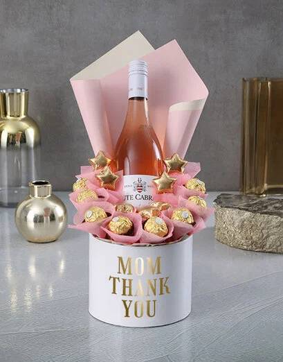 Bubbly Box Of Blooms And Chocs