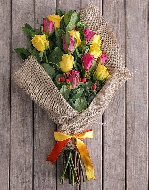 Hessian Rose Mix