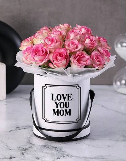 Paradisal Pink Roses Mothers Day Arrangement