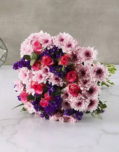 Blushing Garden Sprays And Rose Bouquet