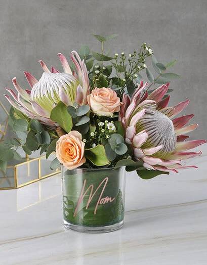 Dreamy Protea And Rose Petals