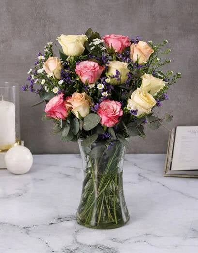 Pastel Elegance Rose Arrangement