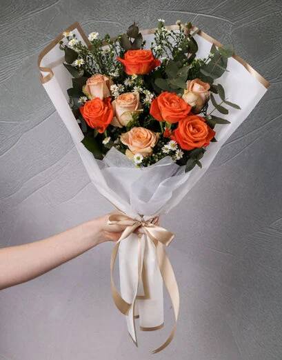 Pretty In Peach Rose Bouquet