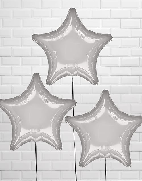 Silver Star Balloon Bouquet (standard)