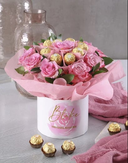 Sweet Pink Rose Edible Arrangement