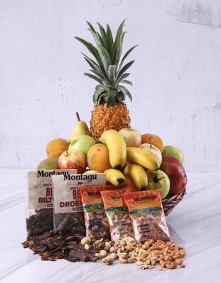 Scrumptious Fruity Nutty Spoils Basket (Standard)