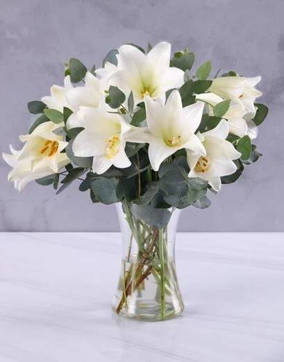 Elegant White Lilies (10 Lillies)