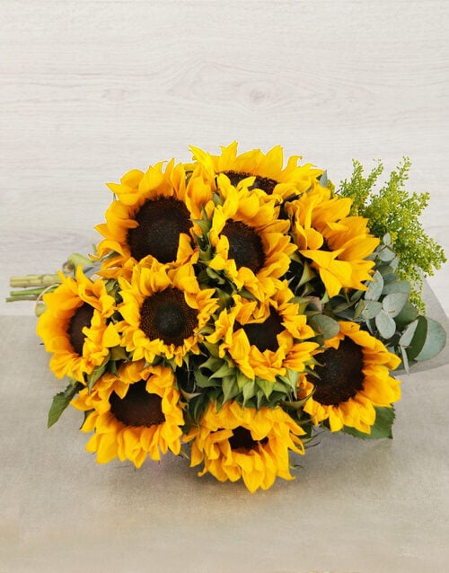 Sunflower And Goldenrod Bouquet (Small)