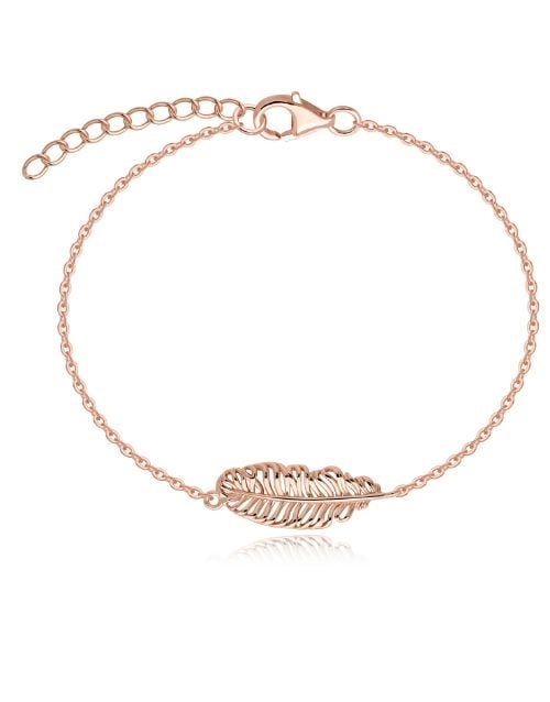 Rose Gold Feather Bracelet