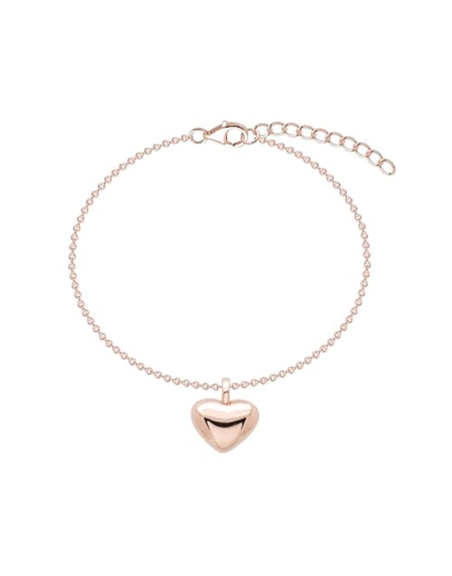 Rose Gold Puffed Heart Bracelet