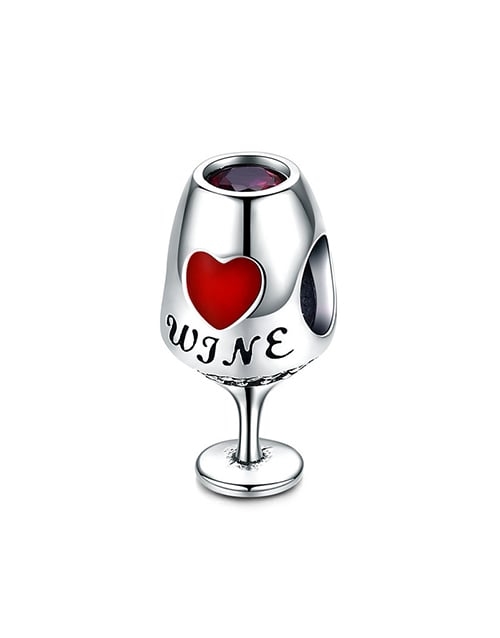 Red Wine Heart Charm
