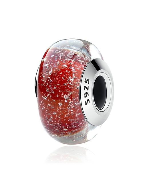 Red Glass Bead Charm