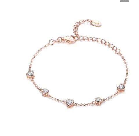 Rose Gold Hearts Bracelet