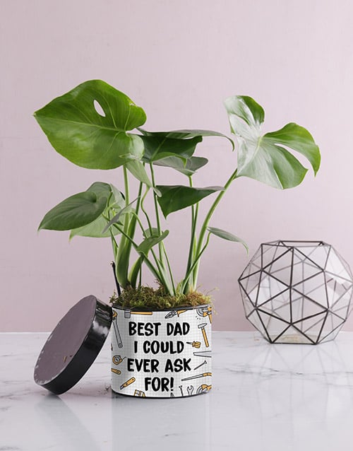 Best Dad Monsteria Hat Box