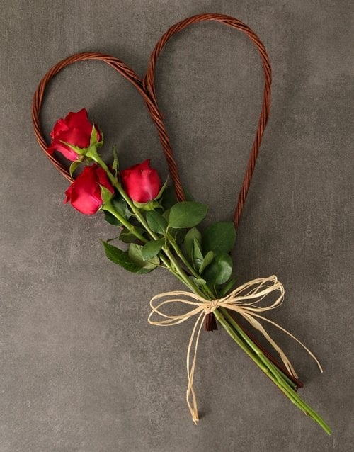 Red Rose Willow Heart (Small)
