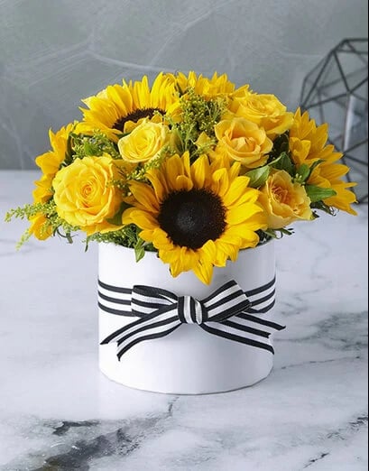 Sunflower And Lily Box