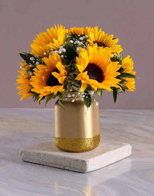 Have A Sunny Day Sunflowers In A Jar Gift