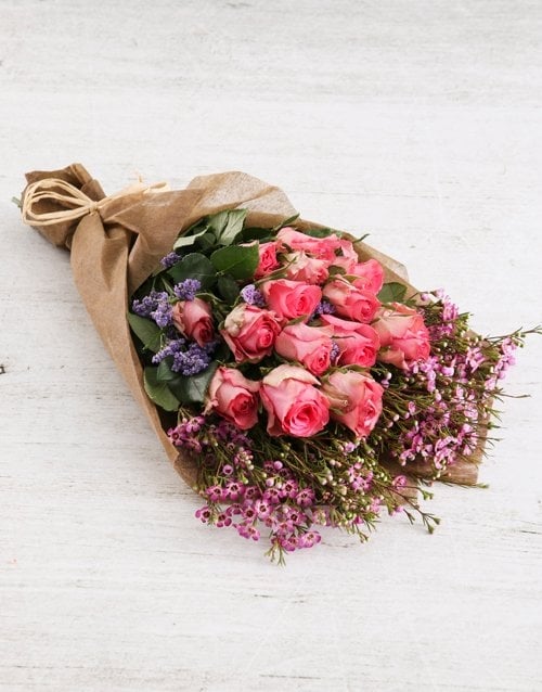 Perfect In Pink Rose Bouquet