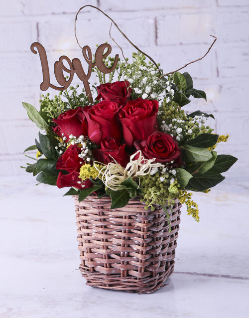 Wild About You Rose Basket