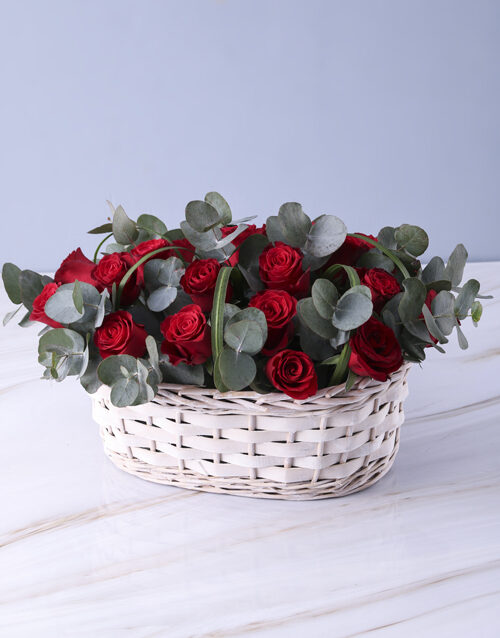 Tender Love Rose Basket