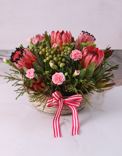 Pretty In Pink Shades Protea Arrangement
