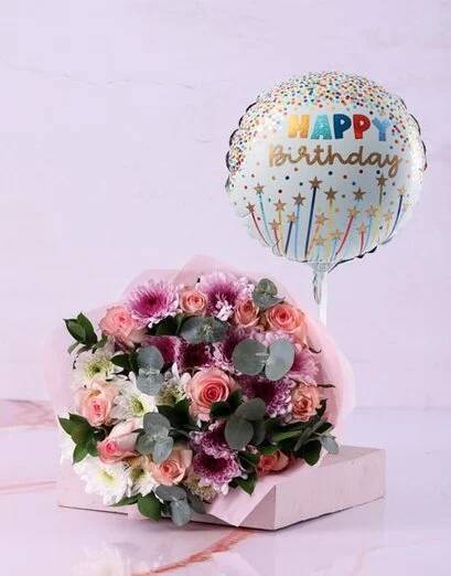 Rosey Pink Birthday Bloom Surprise (Small)