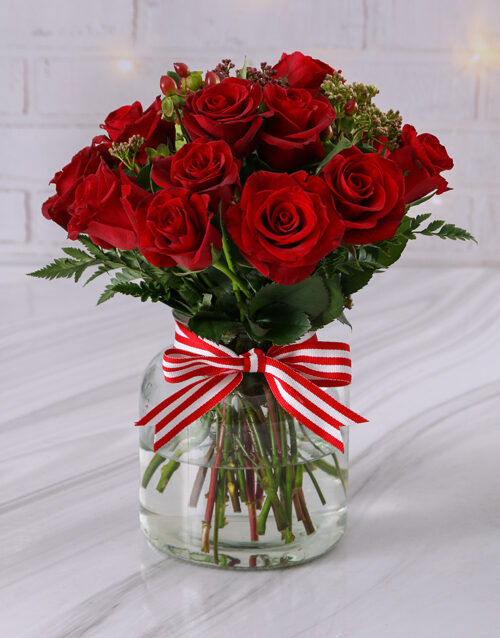 Ravishing And Radiant Red Rose Arrangement
