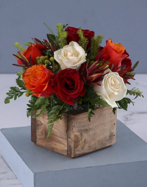 Bright And Beautiful Bold Rose Arrangement