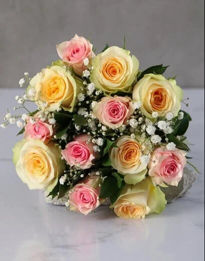 Perfect Pastel Rose Dream Bouquet (Small)