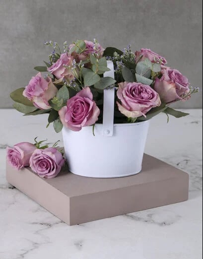 Handbag Of Lush Lilac Roses